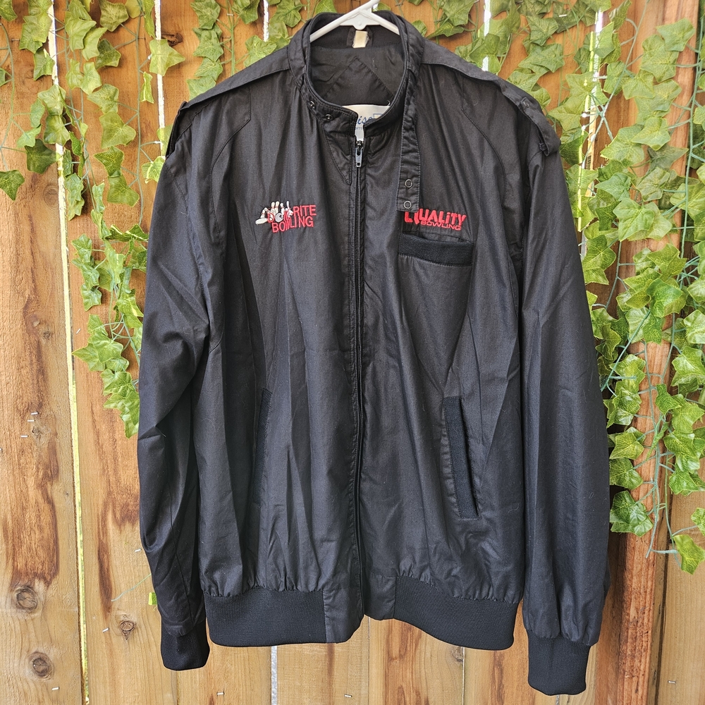 Black Men's Sunrise 'Done Right Bowling' Members Only Style Jacket Zip Up
